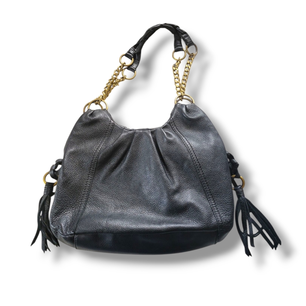 The Sak | Pretty Black Leather Slouchy Hobo Shoulder Bag (OS)